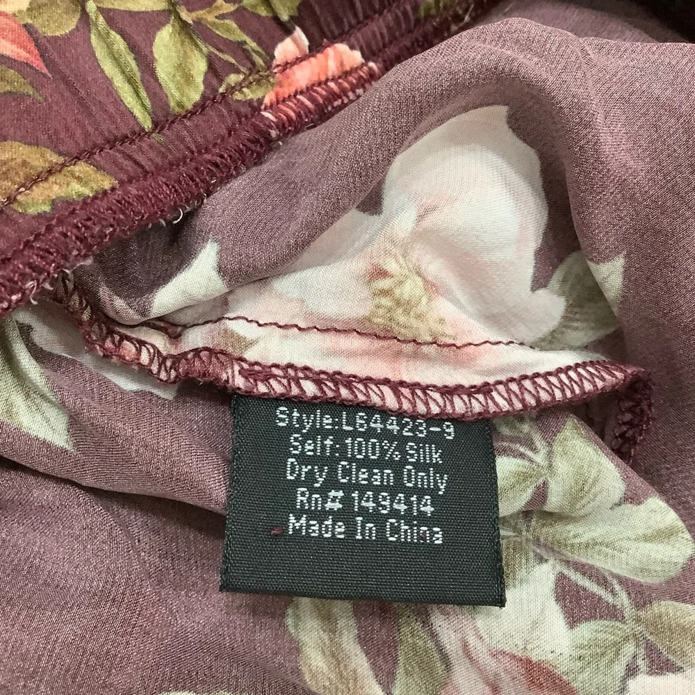 Johnny Was 100% Silk Winonna Easy Wide Leg Pants Floral - Picture 6 of 8